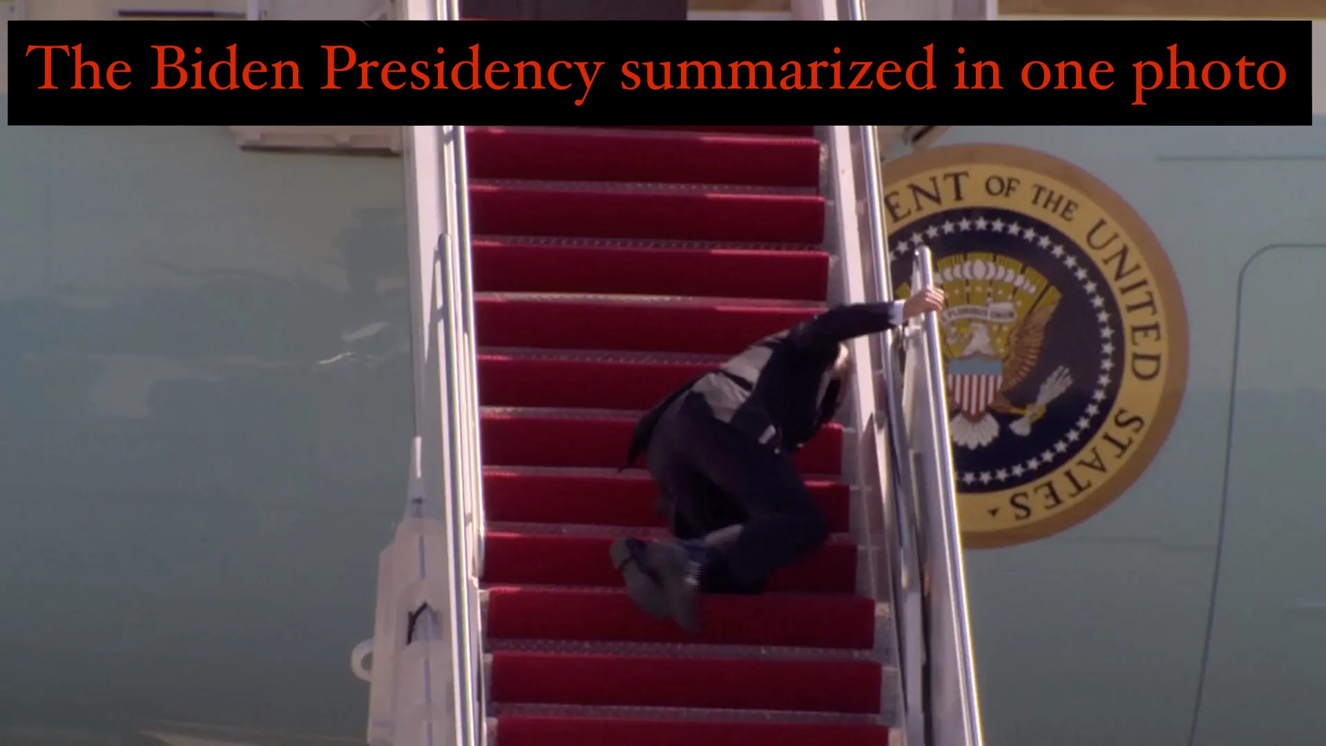 Joe Biden navigated stairs with ease